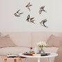 Wallity Birds-2 Escultura de Pared de Metal Multicolor